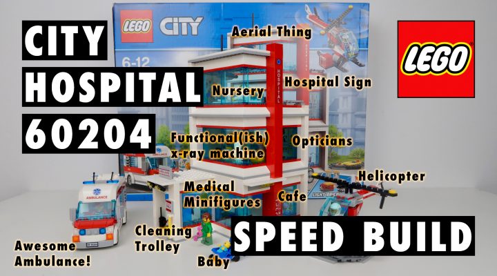 LEGO City Hospital 60204 speed build video on YouTube by GJBricks