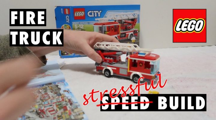 When a LEGO Speed Build is stressful! Building the LEGO City Fire Truck with a 3yr old! (60107)