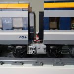Dual LEGO City 2018 Passenger Trains Modified close up of the Jacobs bogies! 60197
