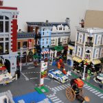 LEGO City of Studsburg with the LEGO Ghostbusters Firehouse Headquarters placed (75827)