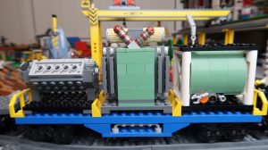 LEGO City Train Custom Cargo MOCs - Power Transformer Straight on