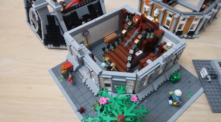 Custom LEGO MOC Sanctum Sanctorum Showdown Modular (76108) Grand Staircase