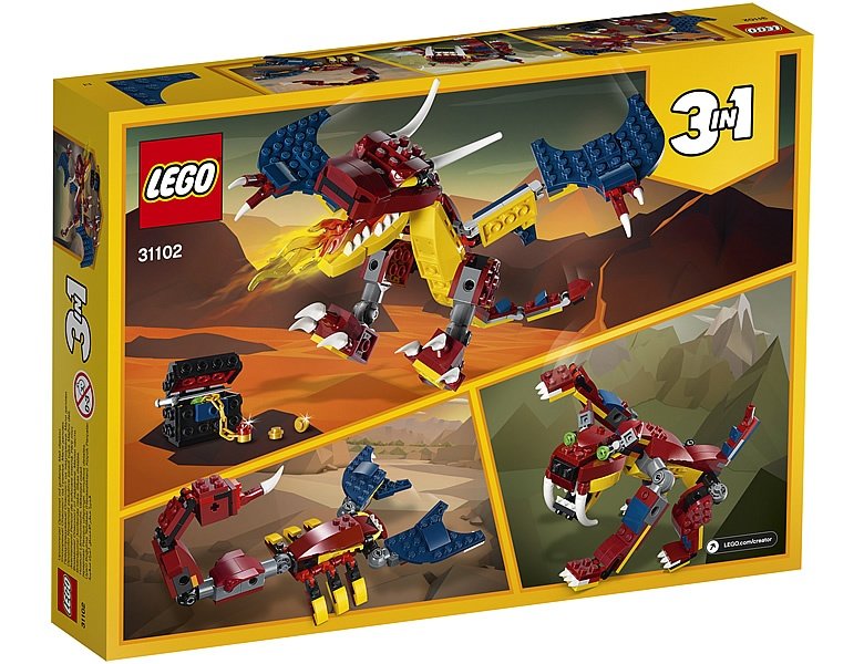 LEGO Creator Fire Dragon 31102 - Box Back