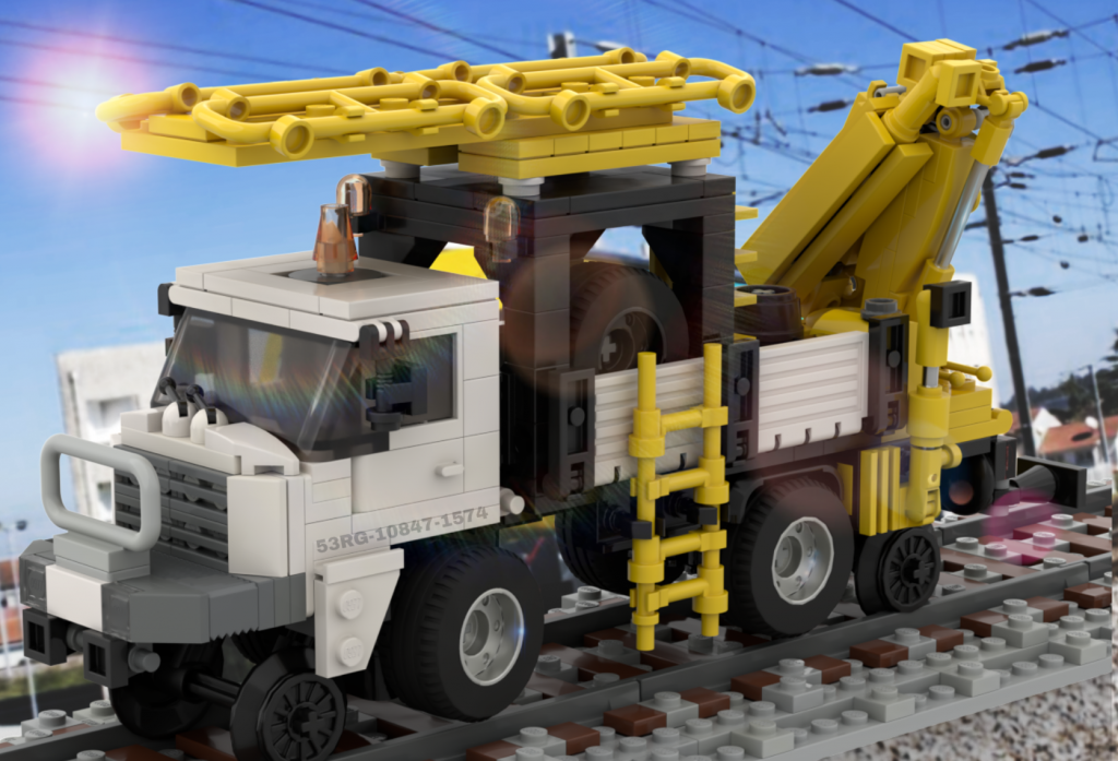 LEGO Train “Cantenary Inspection Truck” by Sérgio Batista