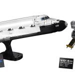 LEGO 10283 NASA Space Shuttle Discovery - Display with Hubble Telescope and plaques